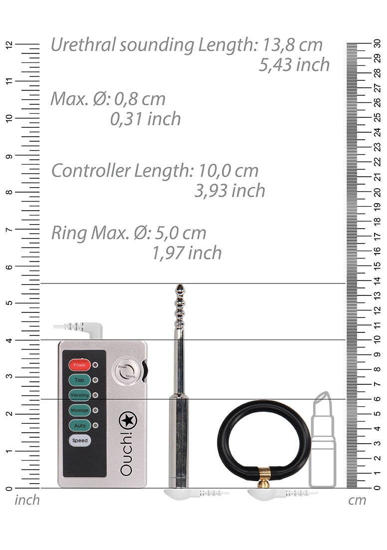 E-stim Urethral Sounding Set - Small - Silver