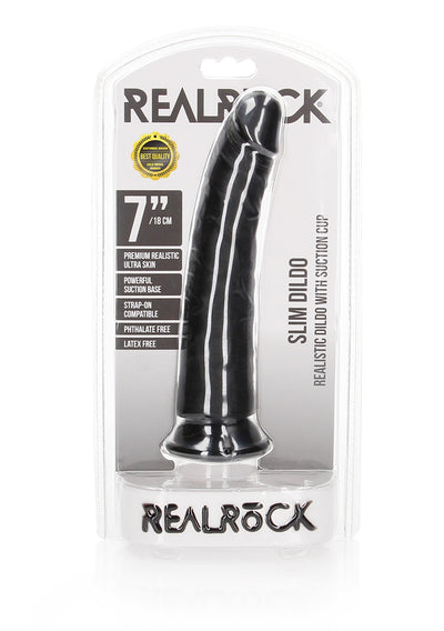 Slim Realistic Dildo With Suction Cup - 7''/ 18 Cm