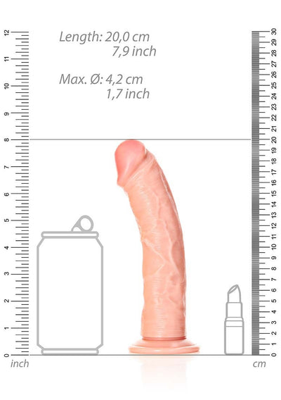 Curved Realistic Dildo With Suction Cup - 7''/ 18 Cm