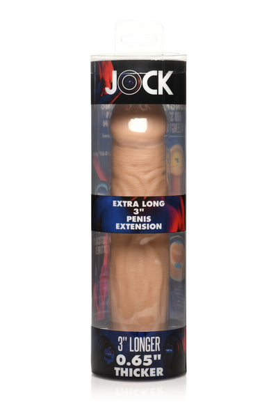 Jock Extra Long 3" Penis Extension Sleeve - Light