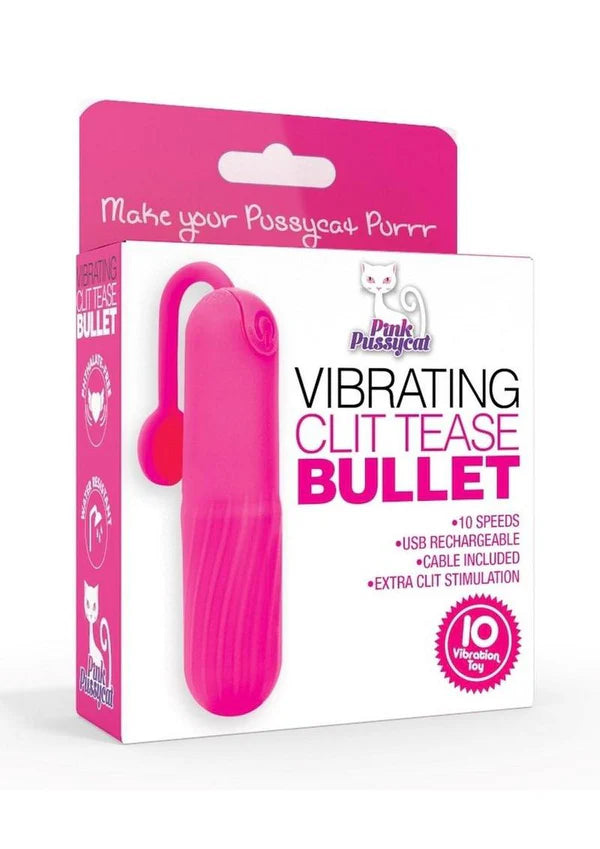 Pink Pussycat Vibrating Clit Tease Bullet