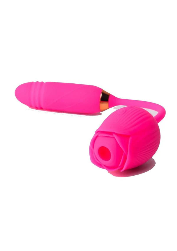 Pink Pussycat Vibrating Thrusting Rose - Pink