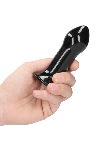 Pluggy - Glass Vibrator - With Suction Cup And Remote - Rechargeable - 10 Speed