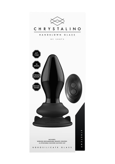 Stretchy - Glass Vibrator - With Suction Cup And Remote - Rechargeable - 10 Speed
