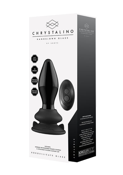 Stretchy - Glass Vibrator - With Suction Cup And Remote - Rechargeable - 10 Speed