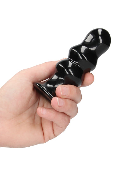 Ribbly - Glass Vibrator - With Suction Cup And Remote - Rechargeable - 10 Speed