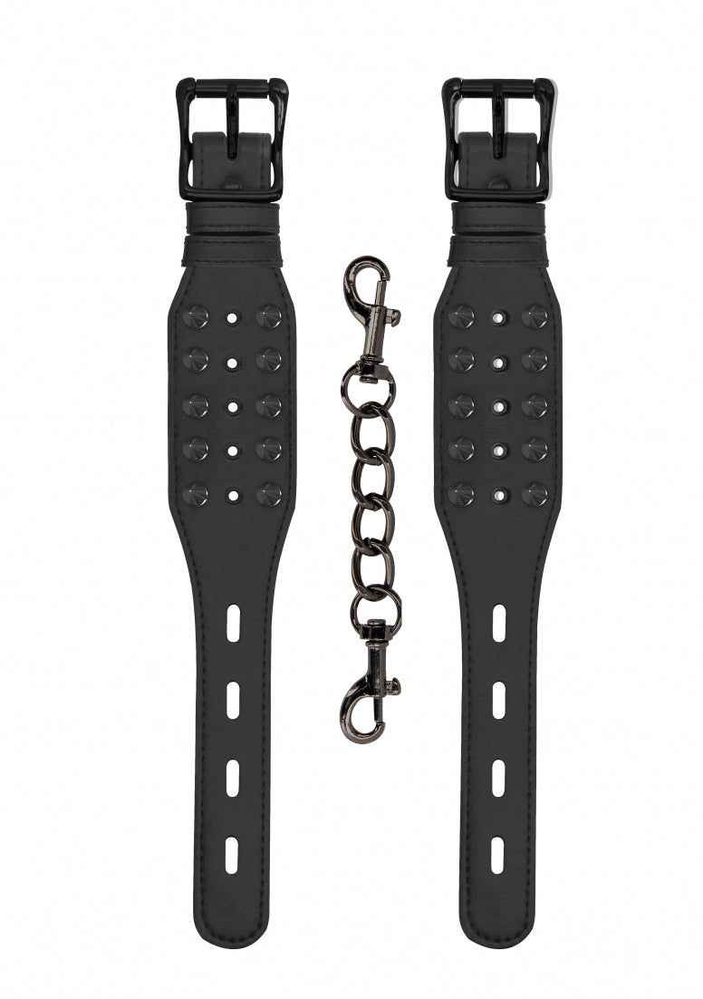 Ouch! Skulls And Bones - Handcuffs With Spikes - Black