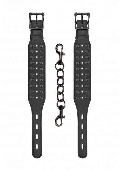Ouch! Skulls And Bones - Ankle Cuffs With Spikes - Black