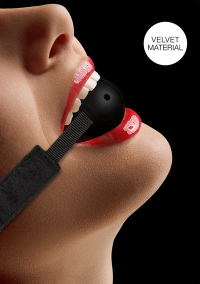 Velvet & Velcro Adjustable Breathable Gag