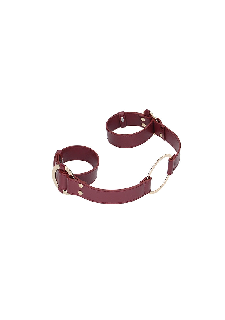 Ouch Halo - Handcuff With Connector - Burgundy