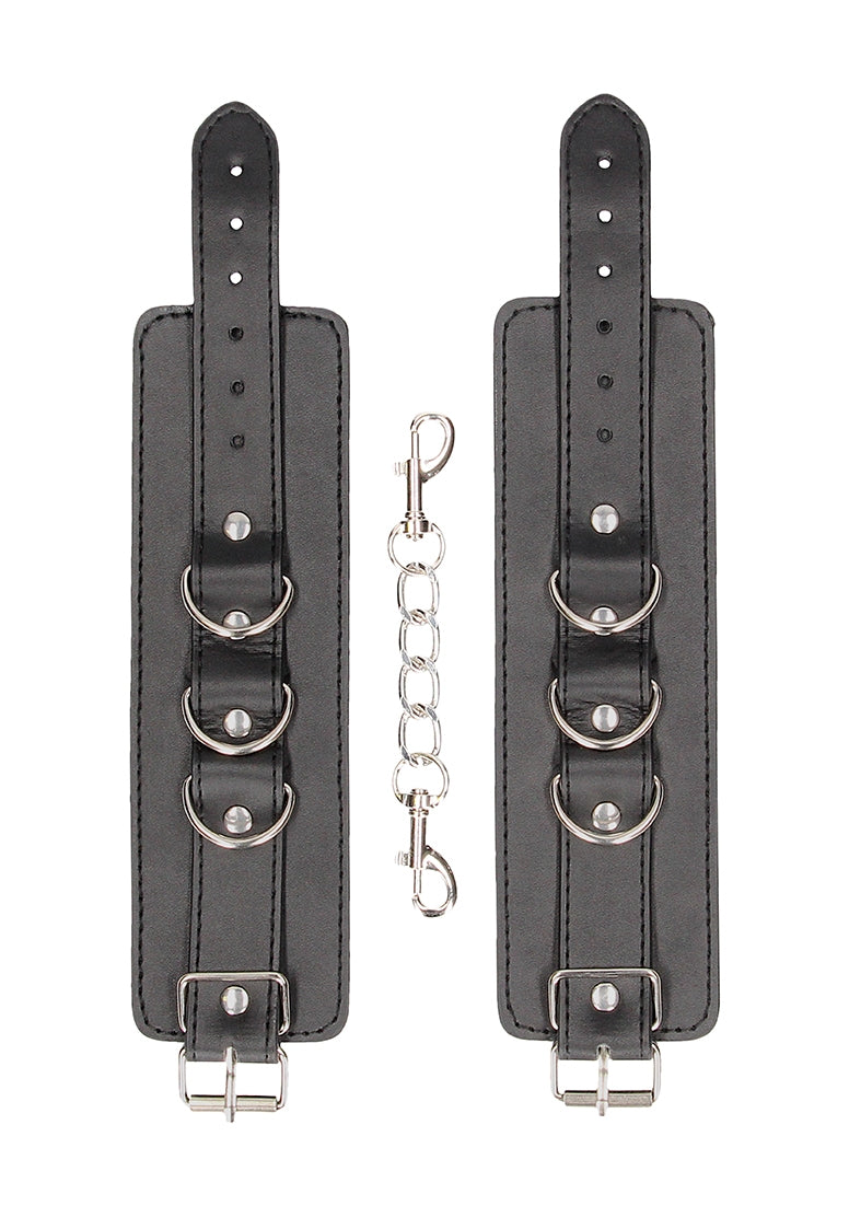 Bonded Leather Hand Or Ankle Cuffs - With Adjustable Straps