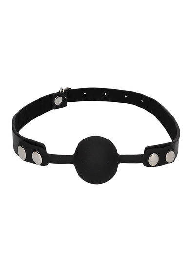 Silicone Ball Gag - With Adjustable Bonded Leather Straps
