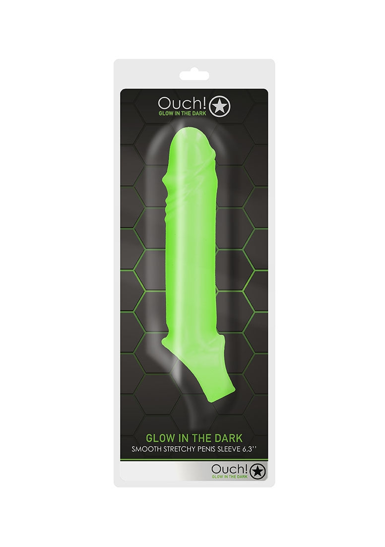 Smooth Stretchy Penis Sleeve - Glow In The Dark