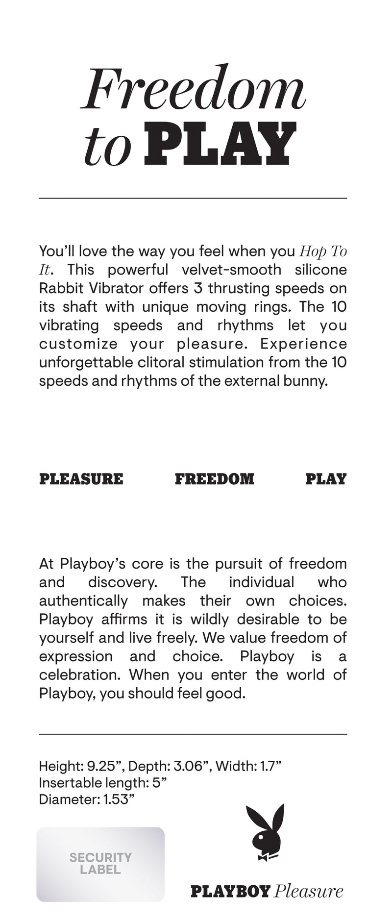 Hop To It - Playboy Pleasure