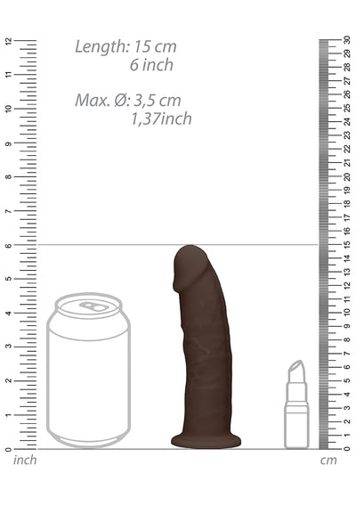 Silicone Dildo Without Balls - 15,3 Cm - Brown