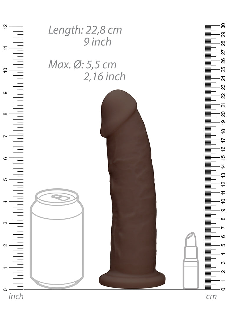 Silicone Dildo Without Balls - 22,8 Cm - Brown