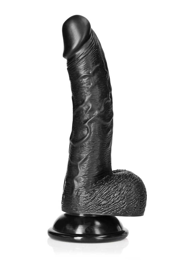 Curved Realistic Dildo Balls Suction Cup - 7&