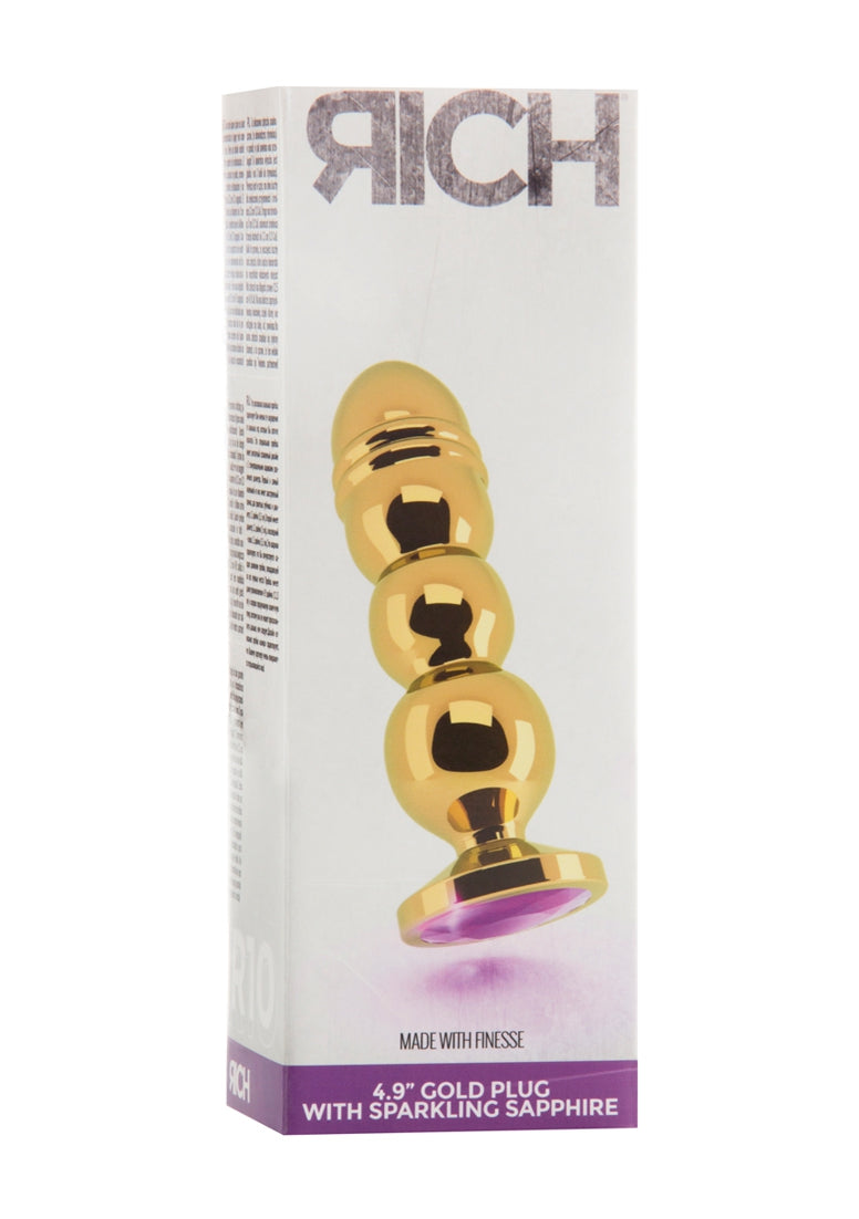 R10 - Gold Plug - 4,9 Inch - Purple Sapphire