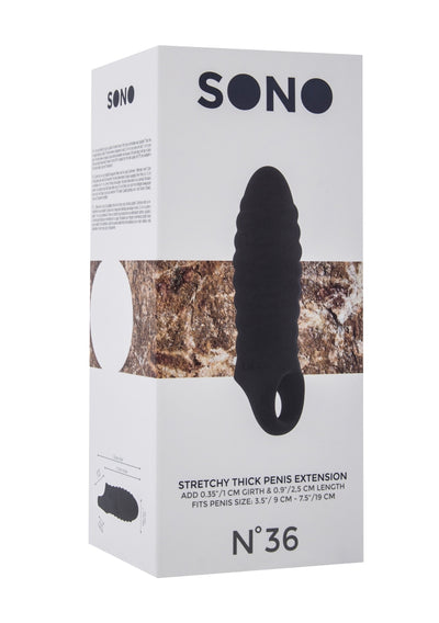 No.36 - Stretchy Thick Penis Extension - Black