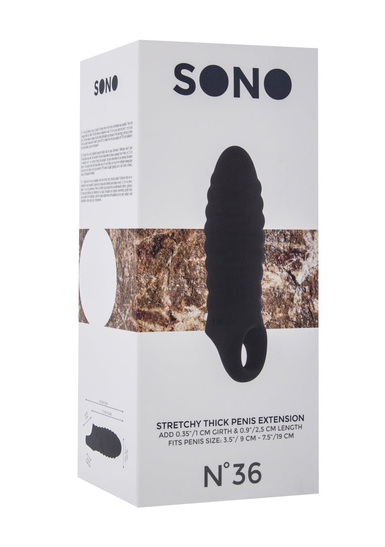 No.36 - Stretchy Thick Penis Extension - Black