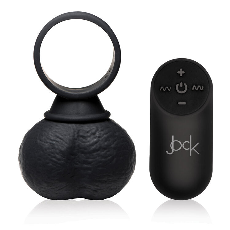 Jock Cock Ring 28x Vibrating Silicone Balls X Large - Black