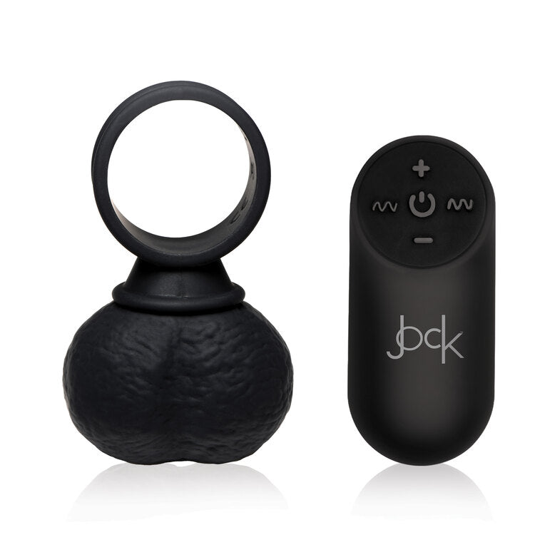 Jock Cock Ring 28x Vibrating Balls Large - Black