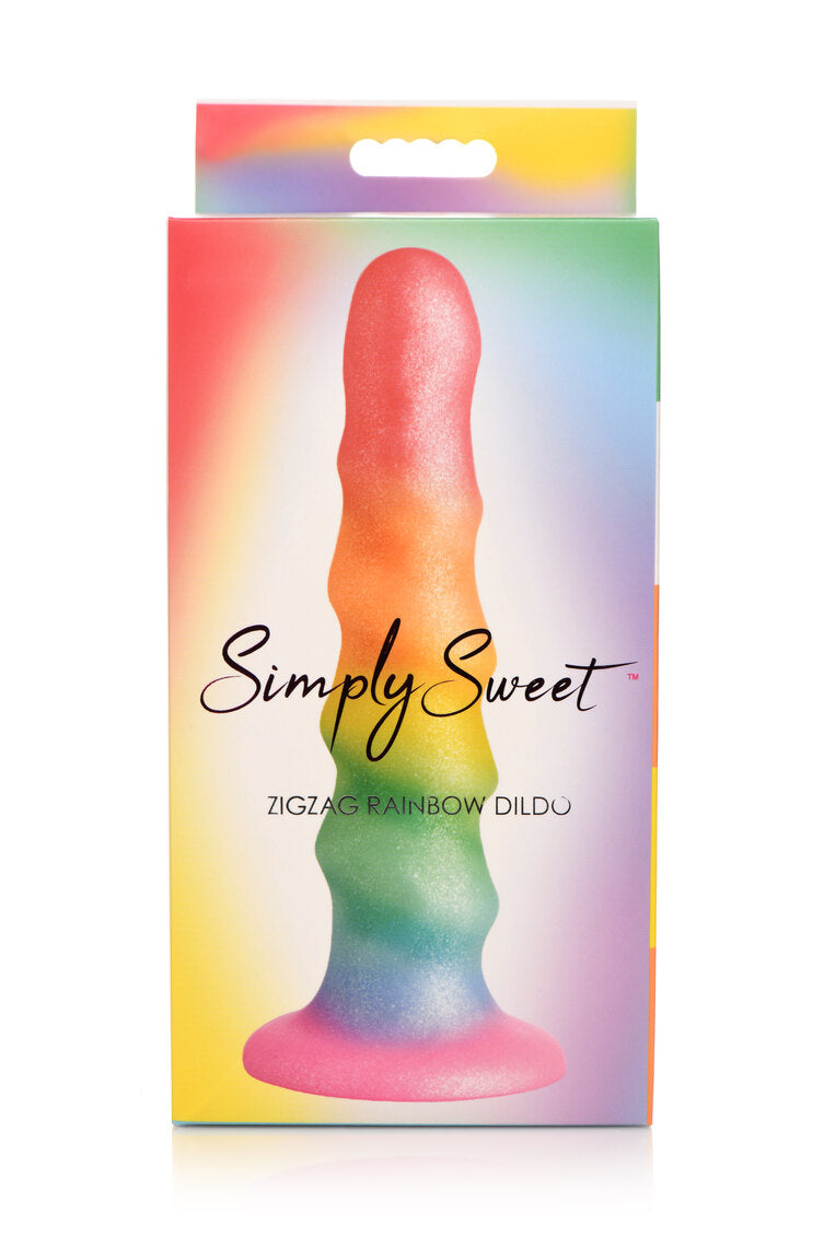 Simply Sweet 6.5" Zigzag Rainbow Dildo