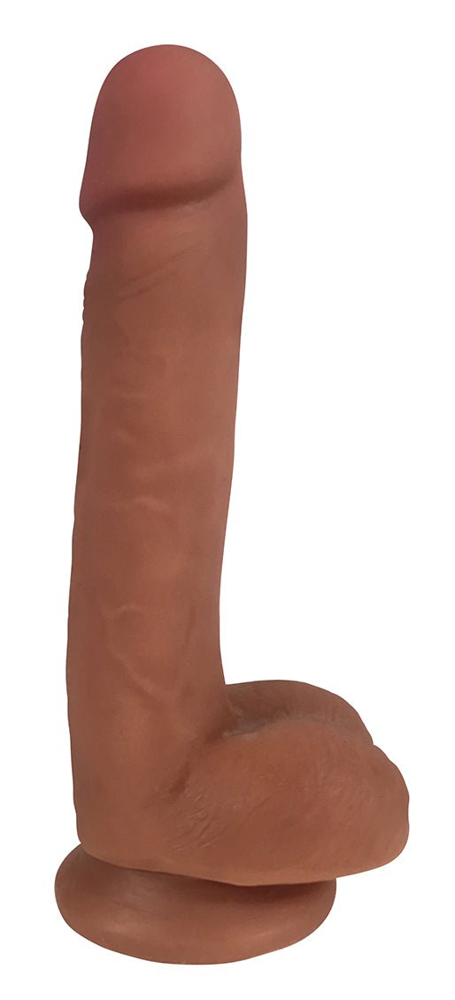 Easy Riders 7" Slim Bioskin Dildo With Balls Carame