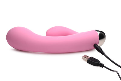 Power Bunnies Bubbly 10X Silicone G-Spot Rechargeable Vibrator - Pink