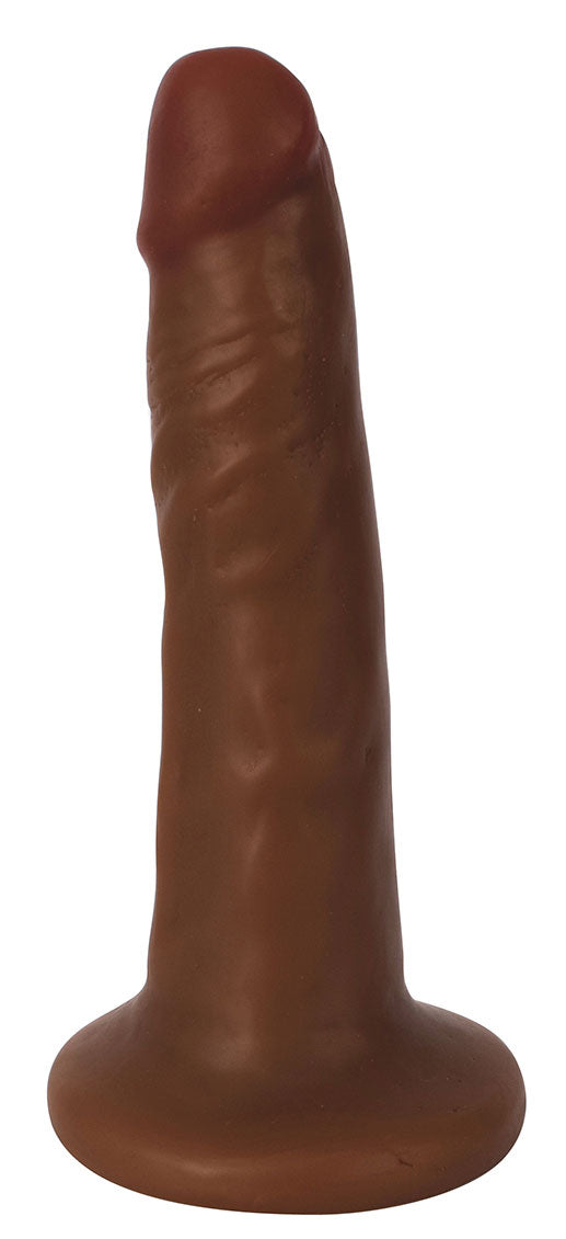 6" Slim Dildo - Chocolate
