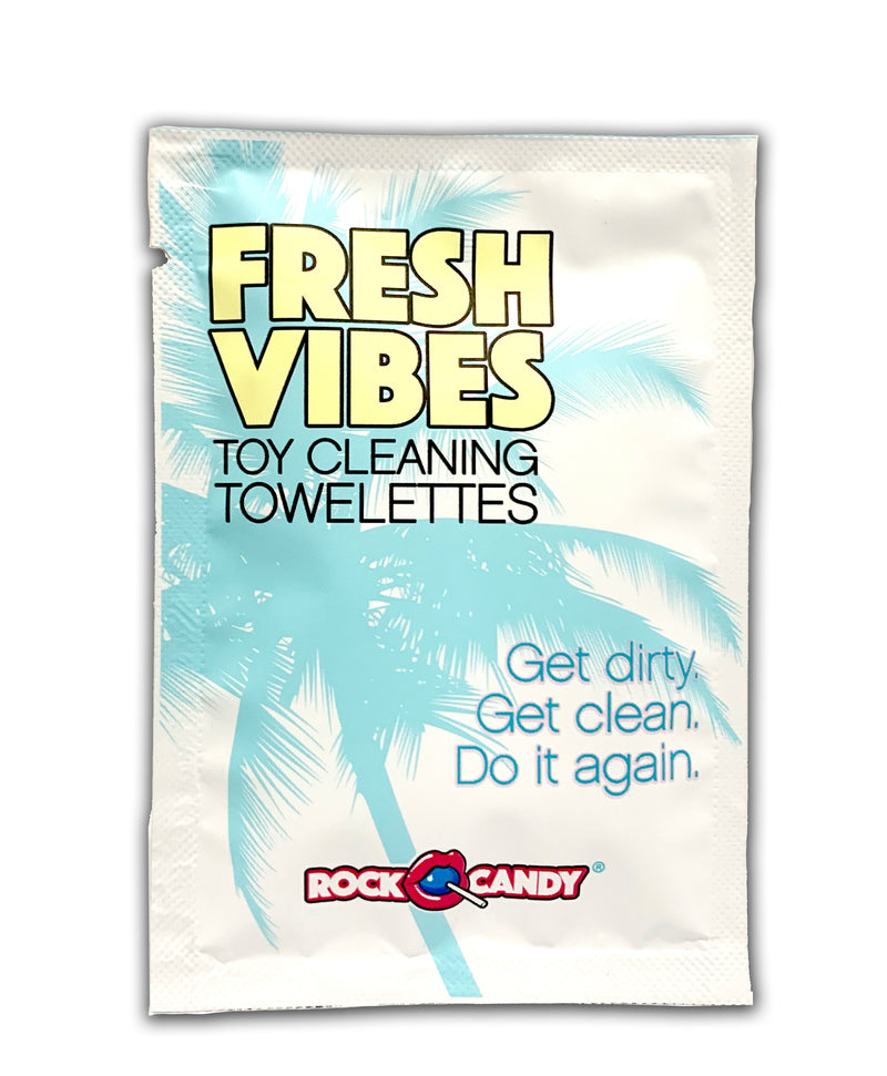 Fresh Vibes Toy Cleaning Towelettes - Box of 20 Individually Wrapped Wipes