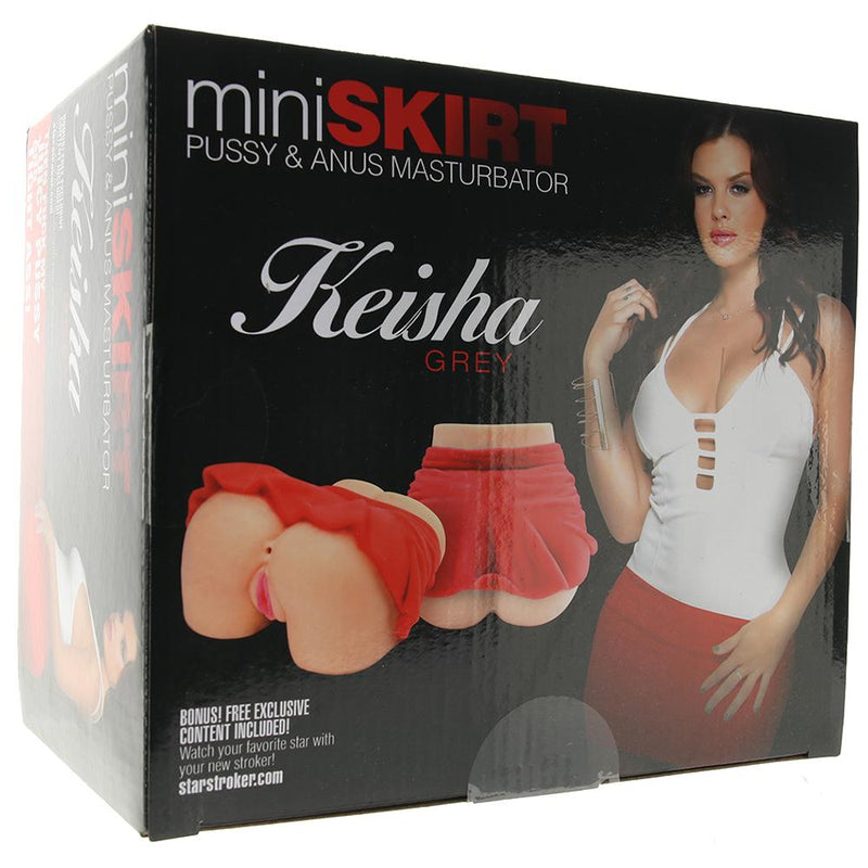 Keisha Grey Mini Skirt Pussy & Anus Masturbator