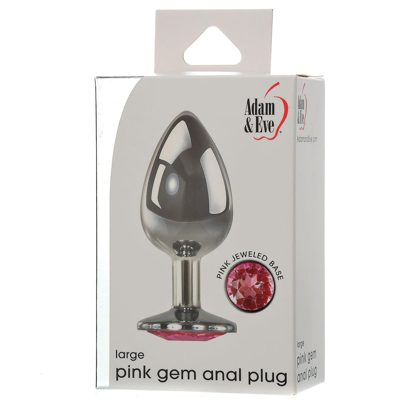 Adam & Eve Pink Gem Anal Plug - Large - 5 Year Warranty