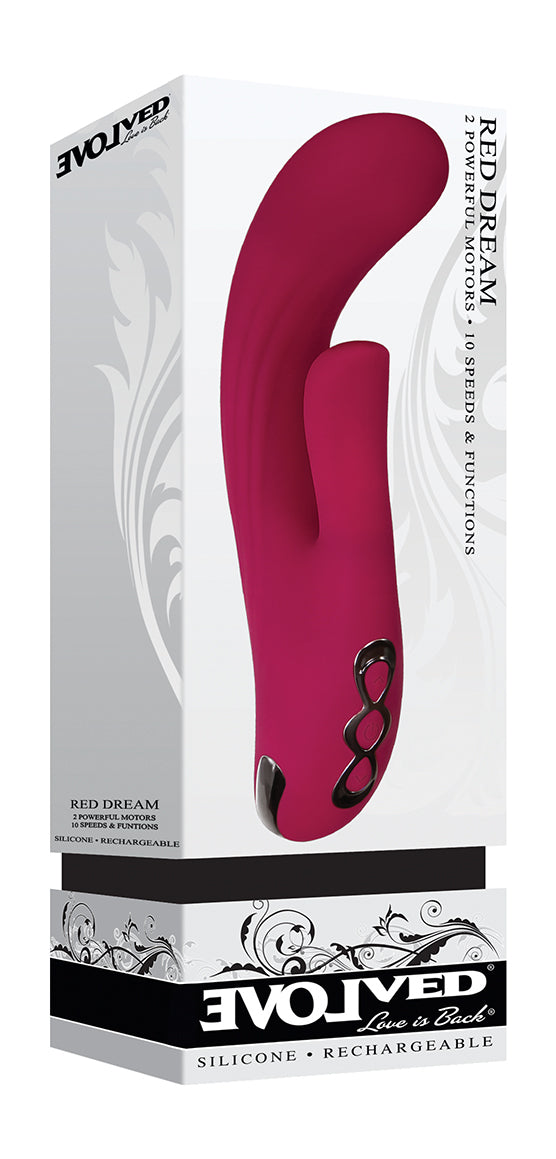 Red Dream Curved Flexible Dual Motor Vibrator - 5 Year Warranty