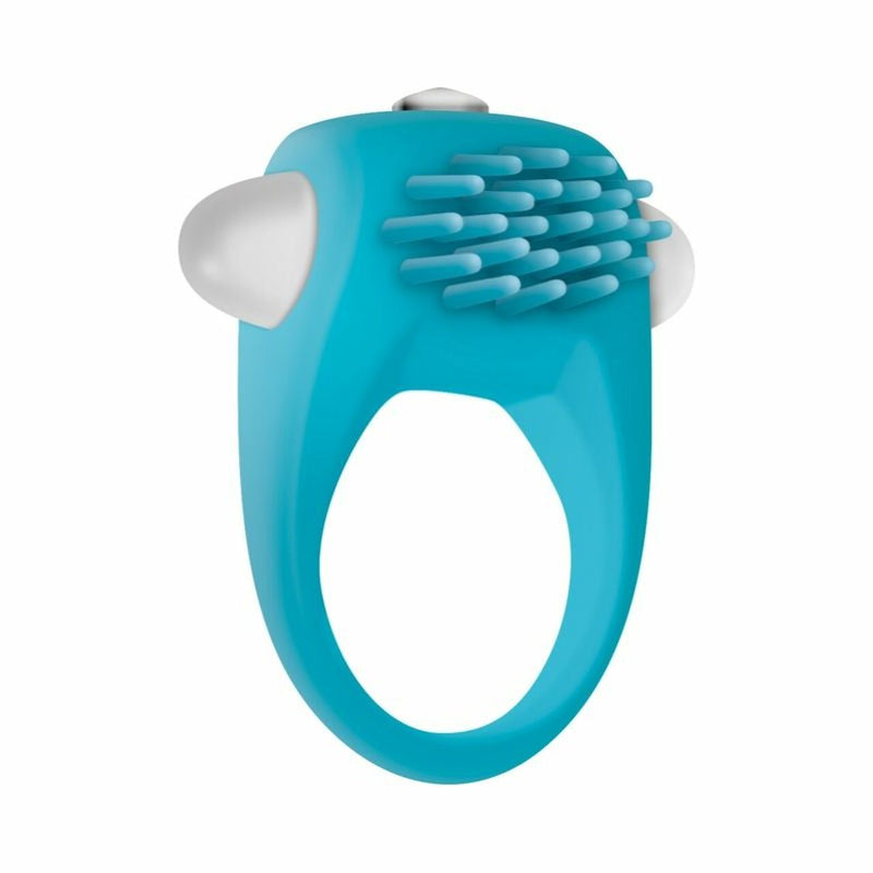 Teal Tickler Vibrating Silicone Cock Ring - 5 Year Warranty